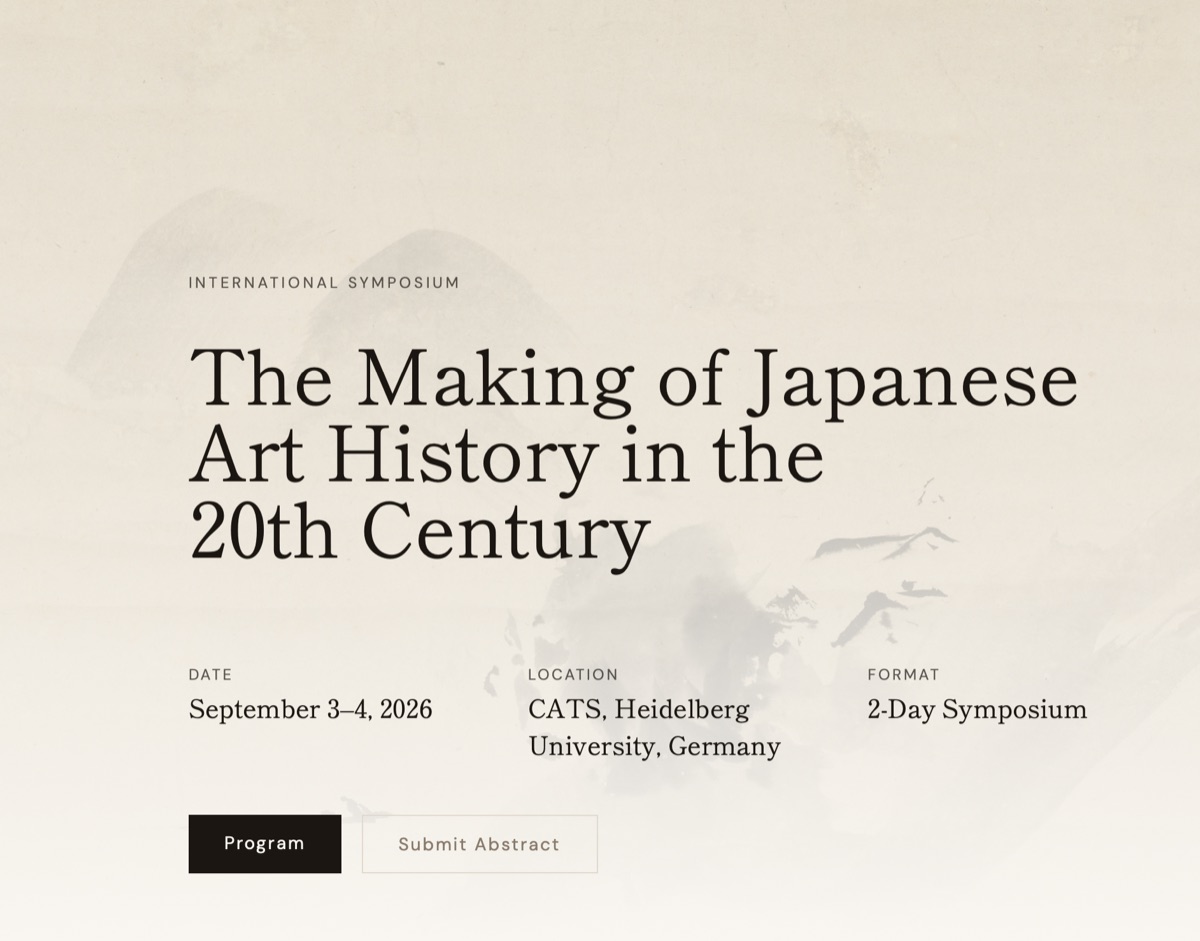 Poster for The Making of Japanese Art History in the 20th Century symposium